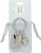 Depesche Beschermengel sleutelhanger met letter R Zilver & lichtblauw Unisex