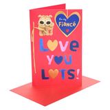 Boofle Valentijnskaart voor verloofde | I Love You Presents | Haar/hem | Schattig ontwerp | Met envelop | 6,5 x 10 inch