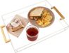 Acryl dienblad met gouden handgrepen - Transparant - 40.6 x 30.5 cm