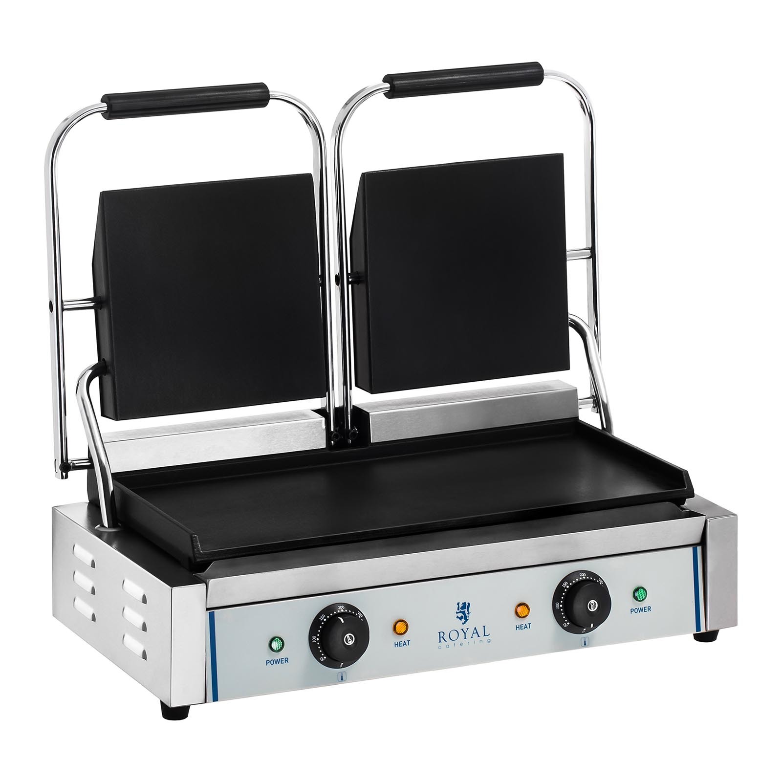 Royal Catering Dubbele contactgrill- glad - 2 x 1800 W