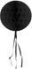 Merkloos / Sans marque Decoratie bol - zwart - 30 cm - crepe papier - versiering - honeycumbs - hangdecoratie