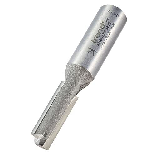 TREND Trend Professionele Rechte Twee Fluit Router Cutter, 1/2 Inch Shank, 10mm Cut Diameter, Wolfraamcarbide getipt, 3/62X1/2TC