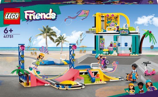 LEGO Friends Skatepark Bouwset 41751 - Met Liann, Zac en Luna Minipoppetjes