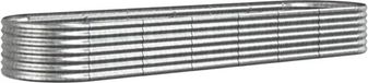 vidaXL Plantenbak 296x80x36 cm Gegalvaniseerd Staal Zilverkleurig