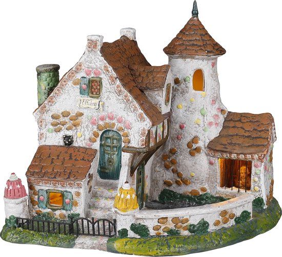 LuVille Efteling Miniatuur Huis van Hans en Grietje - L22 x B15 x H14 cm