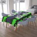 Bonamaison Tafelkleed, Anti-Mold, Sneldrogend, Waterdicht, 100% Polyester Tafellaken, Neon groene rook, 140 x 200 Cm