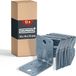 HELPMATE – 12 stuks geperforeerde plaatbeugels 70x70x55 mm – hoekverbinders gegalvaniseerd & blauw gepassiveerd – houtverbinders met uitstekende corrosiebescherming – geperforeerde beugels