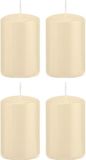 Trend Candles Bougies cylindriques/bougies troncs - set 16x - blanc crème - 5 x 8 cm - 18 heures de combustion