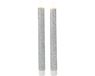 Magic Flame Dinerkaarsen - LED - 8 stuks - Zilver - 25 cm - Met glitters