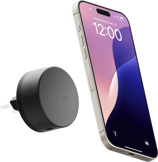Twelve South PowerBug EU Draadloze Wand Oplader – 35W Snelladen – Zwart