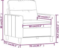 VidaXL Fauteuil Lichtgrijs Stof Metaal
