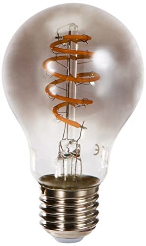 Müller-Licht Retro LED-lamp peervorm E27 met innovatieve filamenttechnologie, superwarm wit licht voor een aangename sfeer, 2000 K, nostalgisch design glas, 4 W, grijs, 1 stuk (1 stuk)