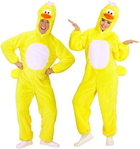 Widmann Kuiken Onesie Medium Carnaval Kostuum