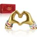 FUWA9PAN Hart Handen Sculptuur Esthetische Decor voor Woonkamer Slaapkamer Appartement Boekenplank, Knick Knacks Home Decor voor Planken, Moderne Kamer Decor Cadeau voor Vrouwen