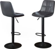Vicco Barkrukken set van 2 Sena, Grijs/Zwart, 38.5 x 86 cm