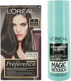 L'Oréal Paris L'Oréal Preference Haarkleuring 03 Brasilia - Donkerbruin + Magic Retouch Uitgroeispray Bruin 75 ml Pakket
