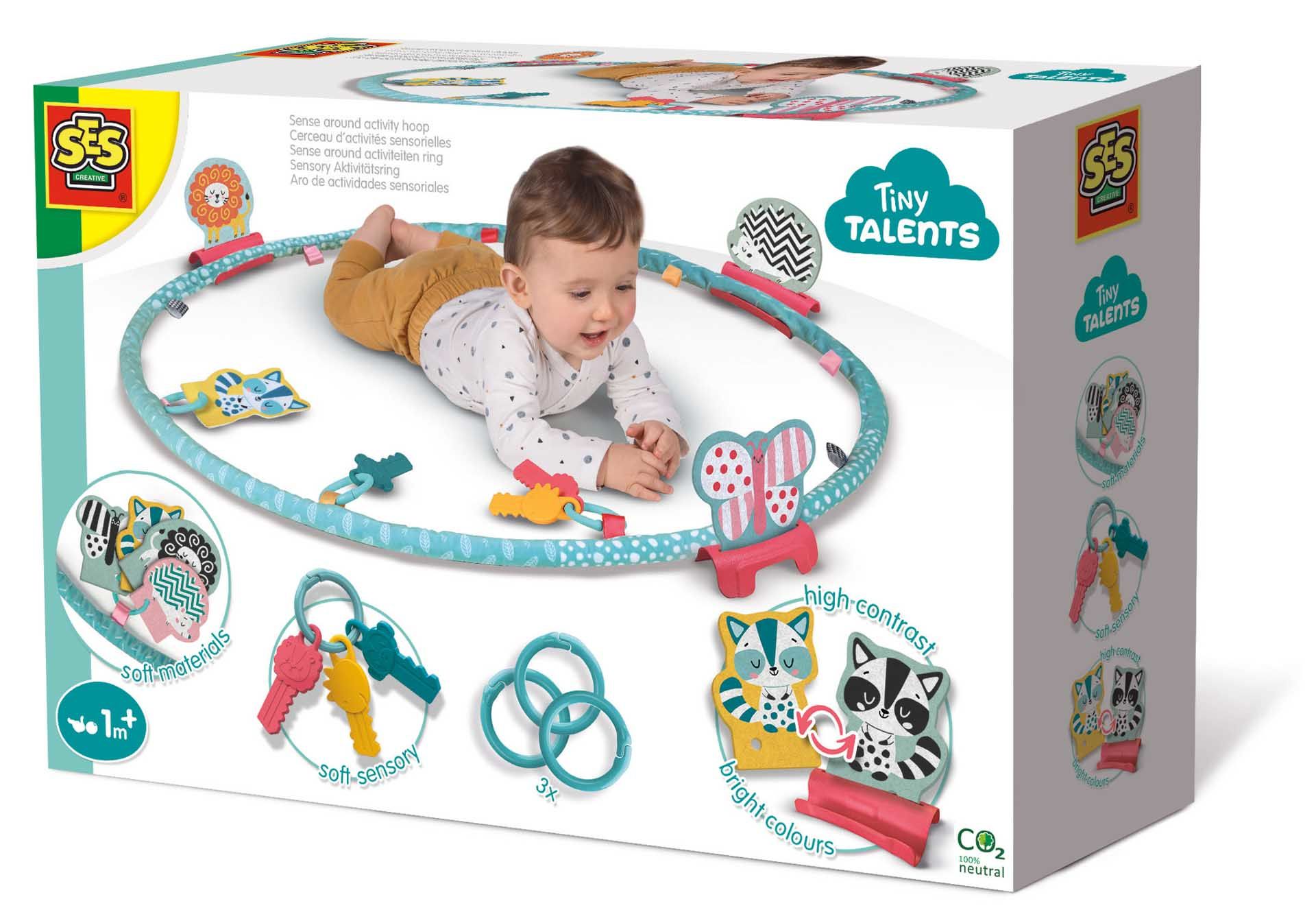 SES Creative Tiny Talents Sense Around Activiteiten Ring - Montessori Baby Speelgoed