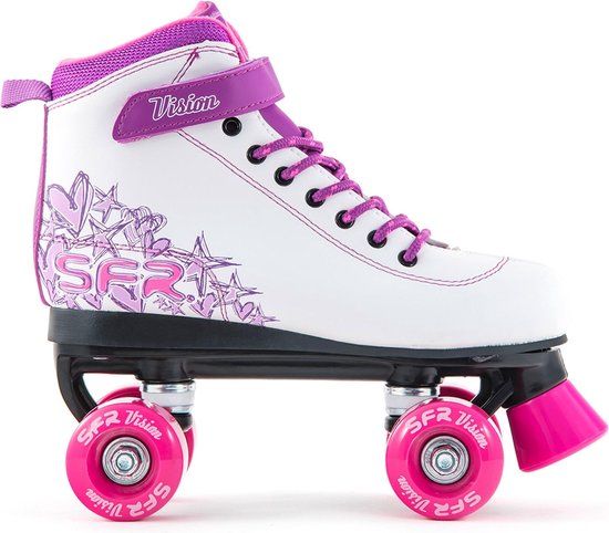 SFR Rolschaatsen Kinderen - Maat 32 - Wit/Paars/Roze