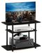 Support TV Turn-N-Tube, réglable en hauteur, 2 niveaux, couleur expresso/noir