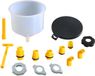 Sans marque Kit d'entonnoir de remplissage de liquide de refroidissement de radiateur de voiture, outil de remplissage de système de refroidissement anti-déversement, outil de coulée d'huile, 15 pièces/set