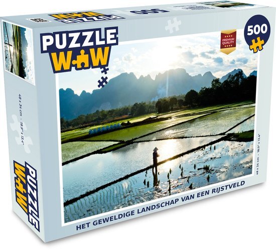 MuchoWow Puzzel Het geweldige landschap van een rijstveld - Legpuzzel - Puzzel 500 stukjes