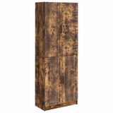 vidaXL Loungeset 2-delig Gerookt eiken Bewerkt hout