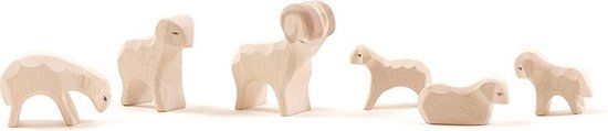 Ostheimer Wooden Toys - Sheep Small - 6 Pieces - Multi colour