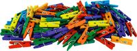 Marque non spécifiée Mini pinces à linge - 200x pièces - coloré - 2,5 cm - bois