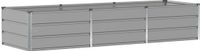 vidaXL Plantenbak Lichtgrijs 240 x 80 x 45 cm Staal