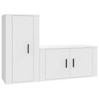 vidaXL Ensemble de meubles TV 2 pièces Blanc Bois