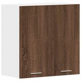 VidaXL Bovenkast Lyon 60x31x60 cm bewerkt hout bruin eikenkleur