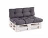Ibenzoa® Coussin de jardin haut de gamme avec rembourrage en granulés et dossier PPI – Anthracite, 120x50 cm