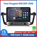 Awesafe Autoradio - Geschikt Voor Peugeot 508 2011 t/m 2018 - Draadloos Apple CarPlay Android Auto - Bluetooth & WiFi - GPS Navigatie - 1GB+32GB - Radio Scherm