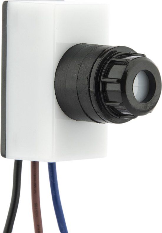 Klemko LED IB Schemerschakelaar Inbouw Waterdicht IP55 - Digitaal - Wit