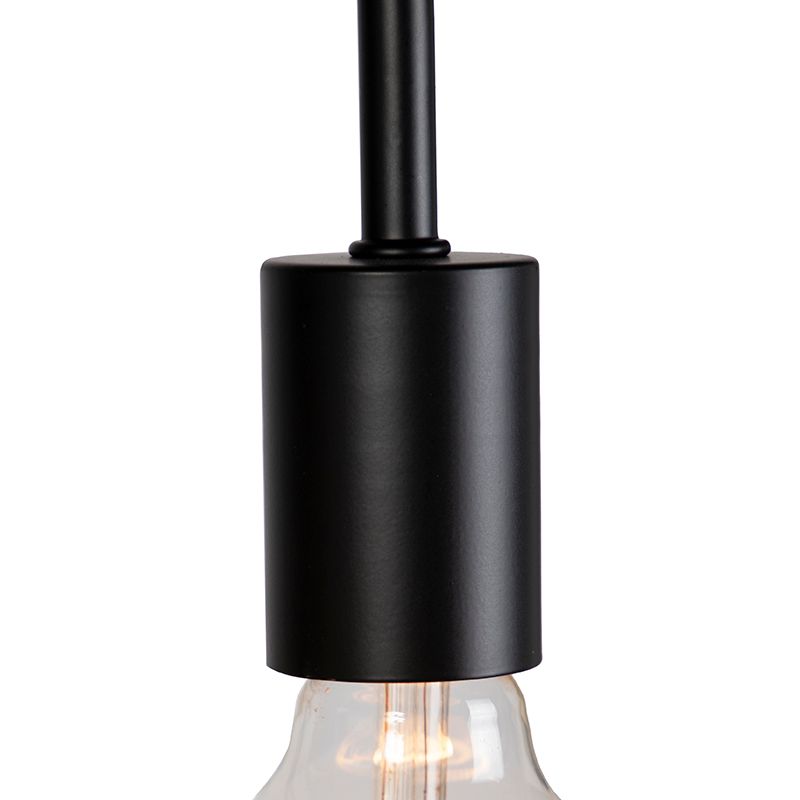QAZQA Facil - Vloerlamp - Zwart - E27