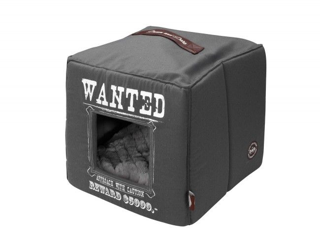 D&D Wanted Kattenhuis - Grijs - Polyester - 40x40x40cm