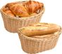Kesper panier à pain/fruit - 2x - naturel - ovale - L28 x L21 x H13 cm