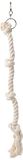 Nobby 31304 Cage Toy, klimtouw katoen wit L: 67 cm; Ø 25 mm; 4 knopen