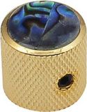 Boston KG-237 gouden dome knop met abalone inlay - 18x18mm
