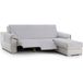 ECOMMERC3 Chaise Long-bankhoes, rechts gewatteerd, antislip, grijs, volledige bescherming, comfort en stijl in design, verstelbaar en wasbaar