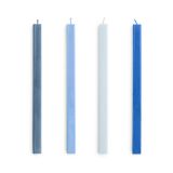 HAY Bougies Carrées, lot de 4 Bleus