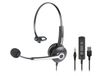 Hamlet HHEADM-UJM Headset Bedraad Hoofdband Kantoor/callcenter USB Type-A Zwart