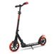 SereneLife Trottinette de ville stable, réglable en hauteur, pliable, avec sangle de transport, support et frein à pédale, pour enfants et adultes jusqu'à 100 kg, rouge