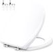 Zuvo Lunette de WC avec fermeture douce – Lunette de toilette forme O – Libération rapide (démontage rapide) – Charnières réglables – Mécanisme anti-claquement – Lunette de toilette blanche universelle