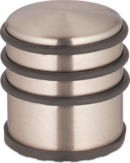 Merkloos Relaxdays deurstopper rvs - 7,5 x 7 cm - antislip - zonder boren - deurbuffer - binnen - brons