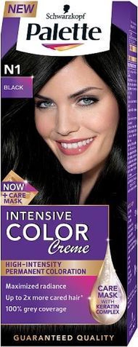 Schwarzkopf Professional Palette - Intensive Color Creme Hair Colorant Hair Dye In Cremation N1 Black