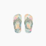 Reef Little Ahi Kids teenslipper meisjes - tropical floral - creme/multicolour - Maat 26