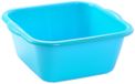Plasticforte teiltje/afwasbak - Set van 2x stuks - vierkant - kunststof - 10 liter - 36 x 34 x 15 cm - Blauw - Schoonmaken