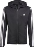 adidas 3 Stripes Full Zip Hoody Jongens - Sporttruien - zwart - Mannen