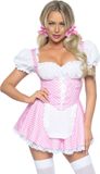 Leg Avenue Gingham Dress Pink, White L